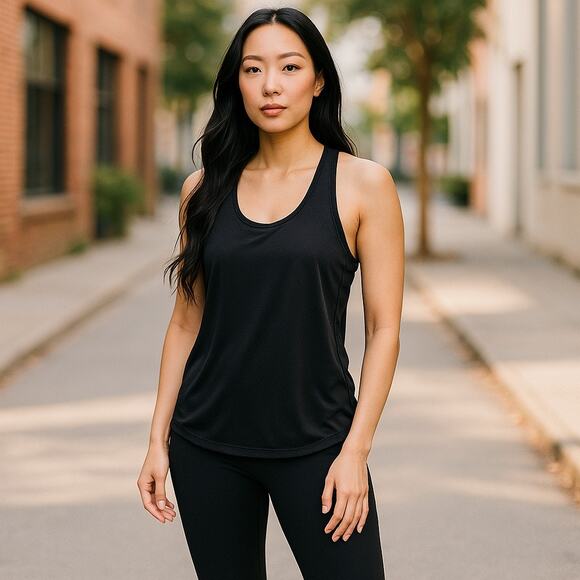 Z by Zella Womens Tank Top Black Workout Athleisure Running Racerback‎ - Picture 1 of 8